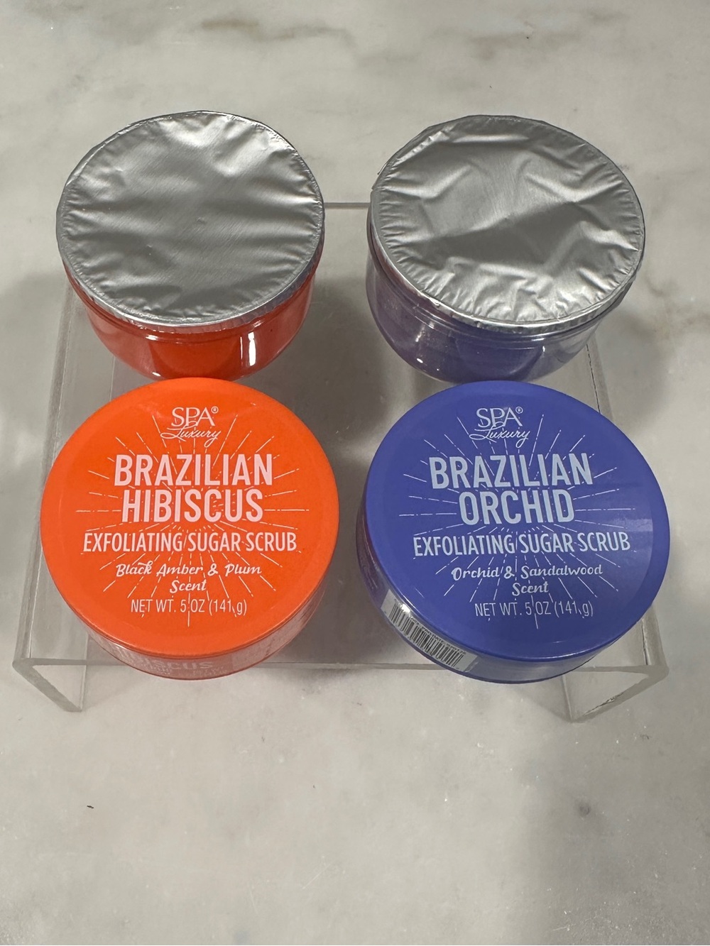 SPA LUXURY BRAZILIAN Orchid Hibiscus Sol Exfoliating Sugar Body Scrub Bundle 3Pk - Picture 4 of 6